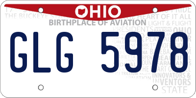OH license plate GLG5978