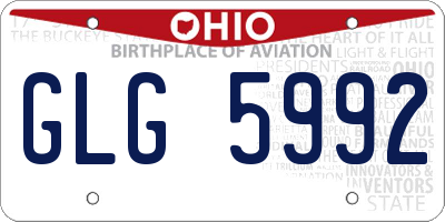 OH license plate GLG5992