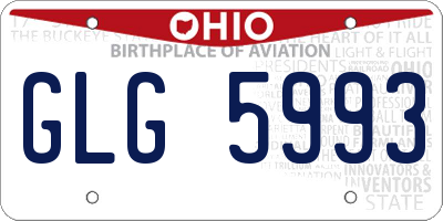 OH license plate GLG5993