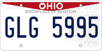 OH license plate GLG5995