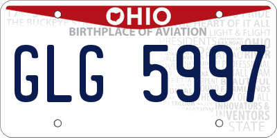 OH license plate GLG5997