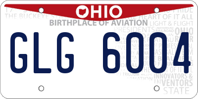 OH license plate GLG6004