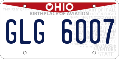 OH license plate GLG6007