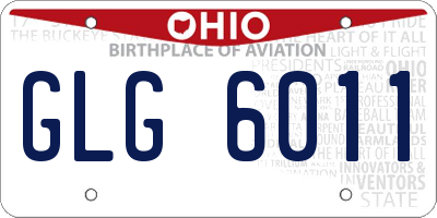 OH license plate GLG6011