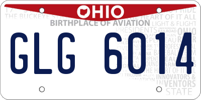 OH license plate GLG6014