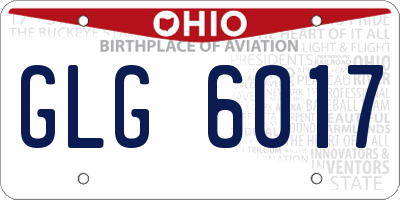 OH license plate GLG6017
