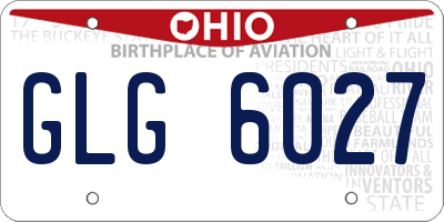OH license plate GLG6027