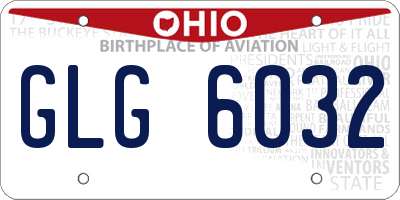 OH license plate GLG6032