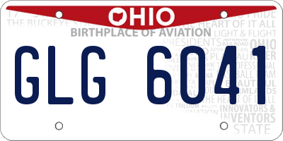 OH license plate GLG6041