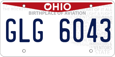 OH license plate GLG6043