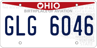 OH license plate GLG6046