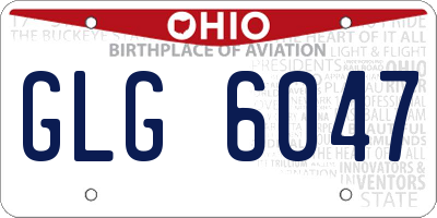 OH license plate GLG6047