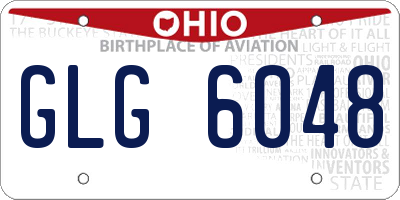 OH license plate GLG6048