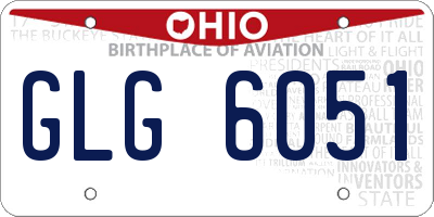 OH license plate GLG6051