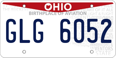OH license plate GLG6052