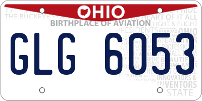 OH license plate GLG6053