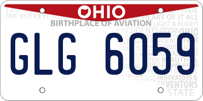 OH license plate GLG6059