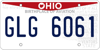 OH license plate GLG6061