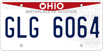 OH license plate GLG6064