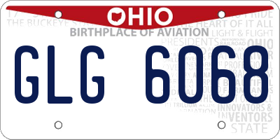 OH license plate GLG6068