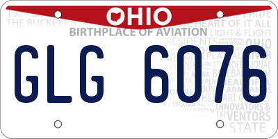 OH license plate GLG6076