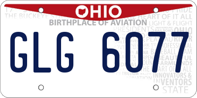 OH license plate GLG6077