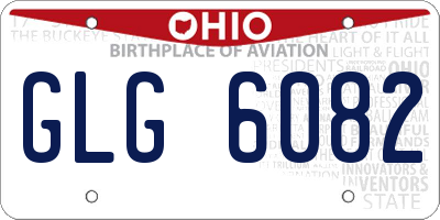 OH license plate GLG6082