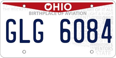 OH license plate GLG6084