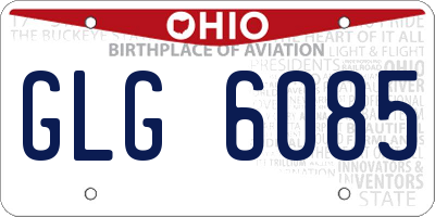 OH license plate GLG6085