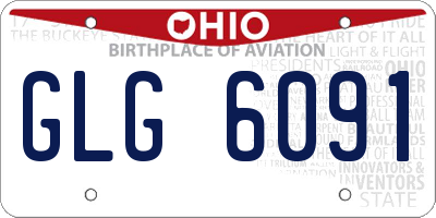 OH license plate GLG6091
