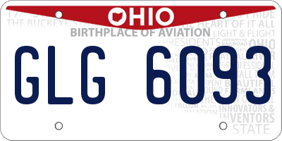 OH license plate GLG6093