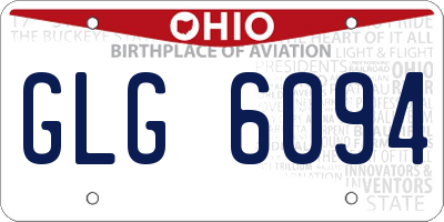 OH license plate GLG6094