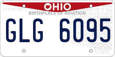 OH license plate GLG6095