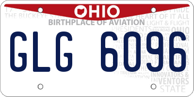 OH license plate GLG6096
