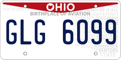 OH license plate GLG6099