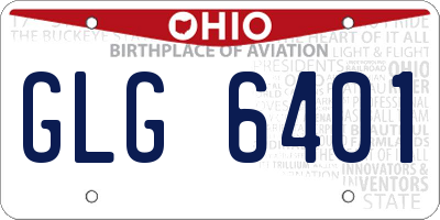 OH license plate GLG6401