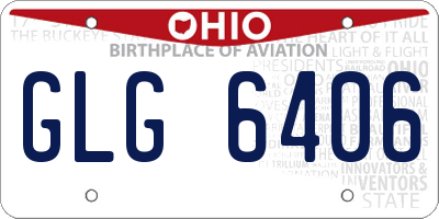 OH license plate GLG6406