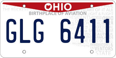 OH license plate GLG6411