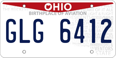 OH license plate GLG6412