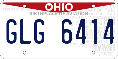OH license plate GLG6414
