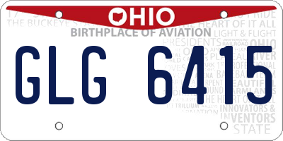 OH license plate GLG6415