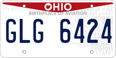 OH license plate GLG6424