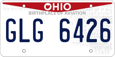OH license plate GLG6426