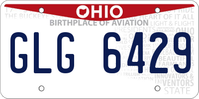 OH license plate GLG6429