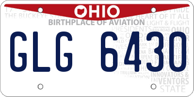 OH license plate GLG6430