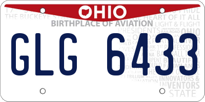 OH license plate GLG6433