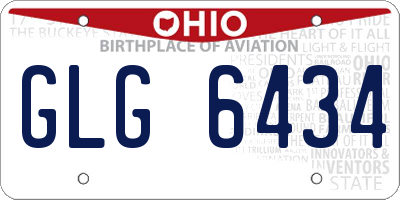 OH license plate GLG6434