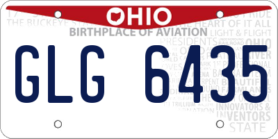 OH license plate GLG6435