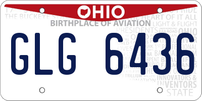 OH license plate GLG6436
