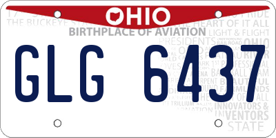 OH license plate GLG6437